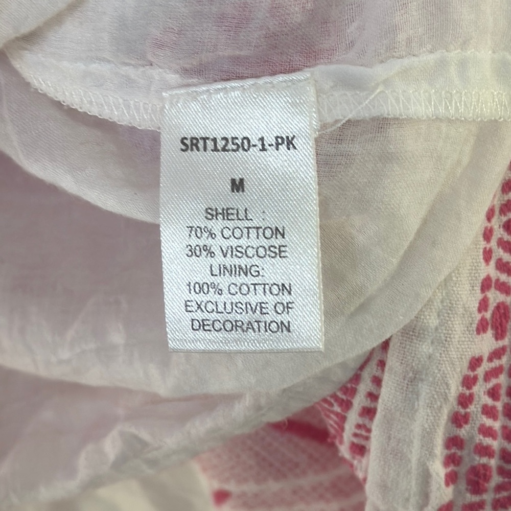 THML Pink and White V-Neck Bell Sleeve Sundress - Picture 9 of 12